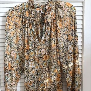 Free People “Feeling Groovy” Maxi Dress – Black Combo (Size Small)